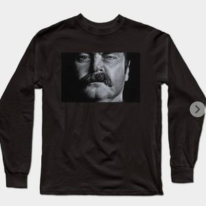 Ron Swanson (Parks&Rec) Long Sleeve Tshirt